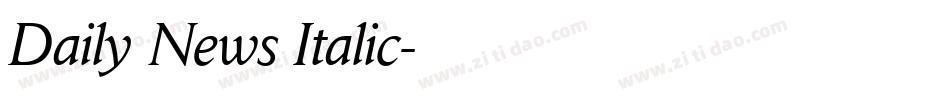 Daily News Italic字体转换